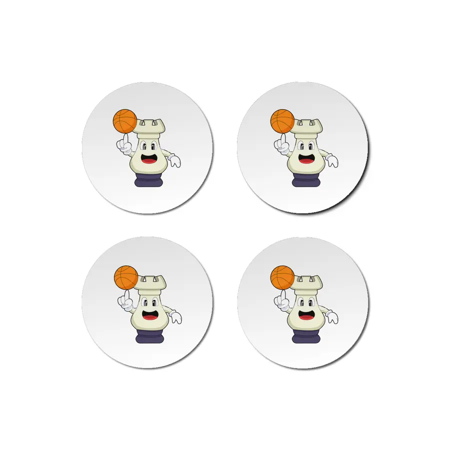 Chess piece Rook at Basketball Sports Bardak Altlığı