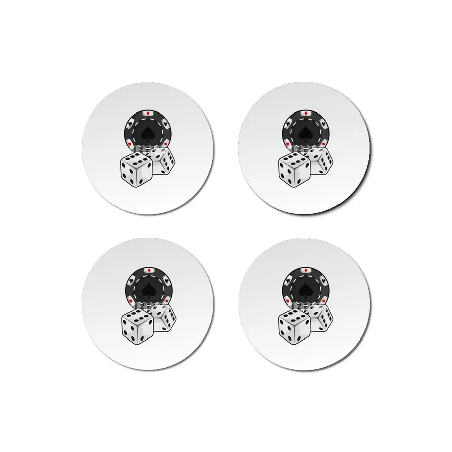 Chip & Dice for Poker Bardak Altlığı