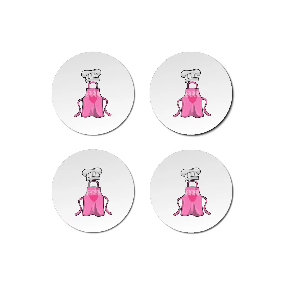 Cooking apron and Cooking hat with Heart Bardak Altlığı
