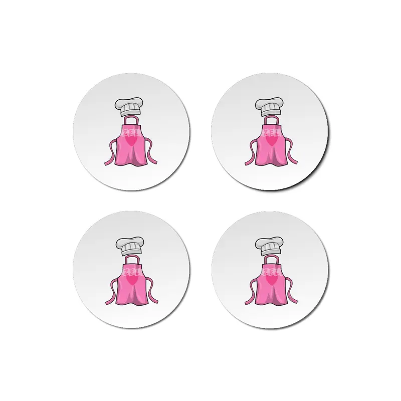 Cooking apron and Cooking hat with Heart Bardak Altlığı