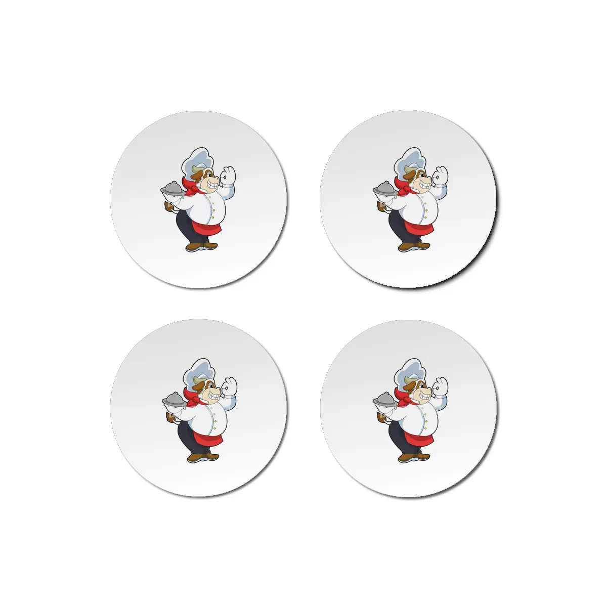 Cow as Waiter with Serving plate Bardak Altlığı