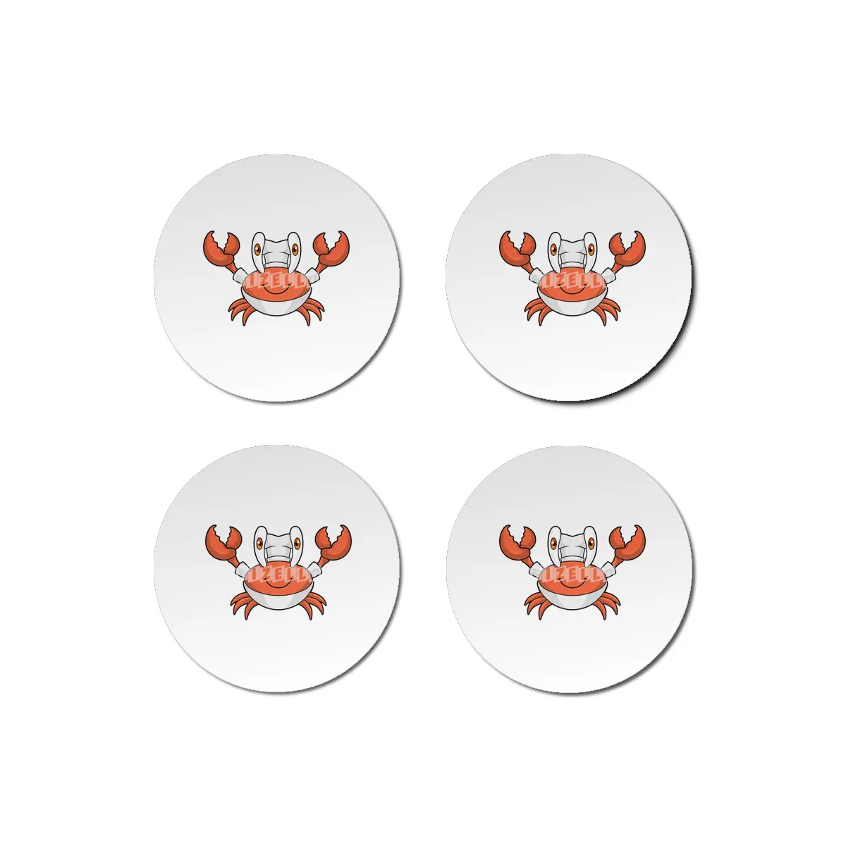 Crab as Cook with Cooking hat Bardak Altlığı