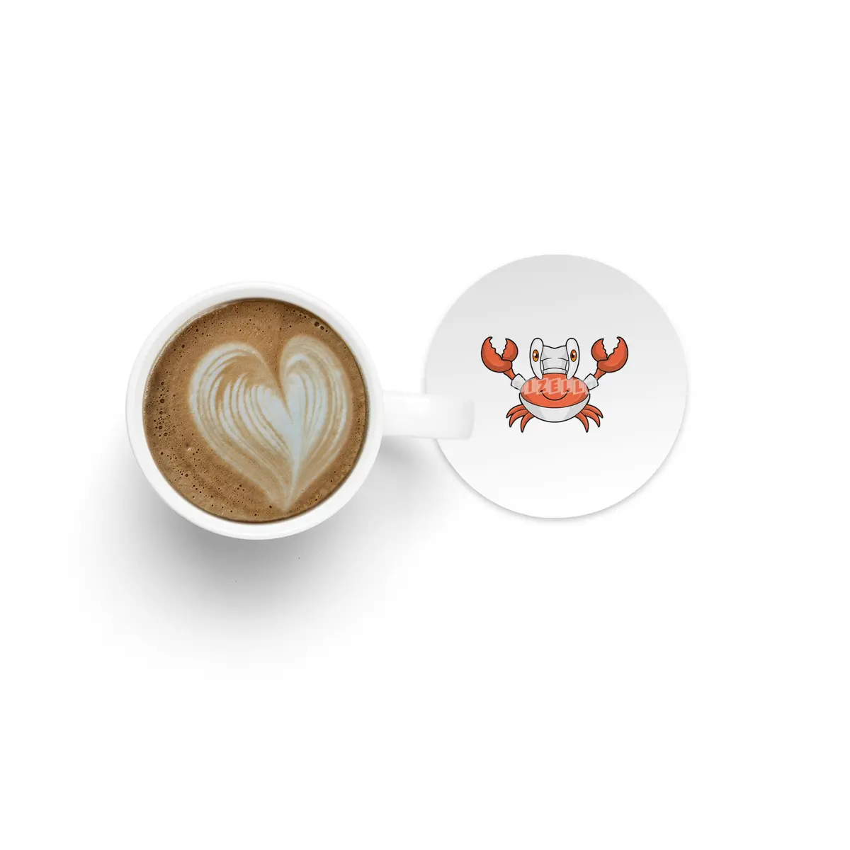 Crab as Cook with Cooking hat Bardak Altlığı