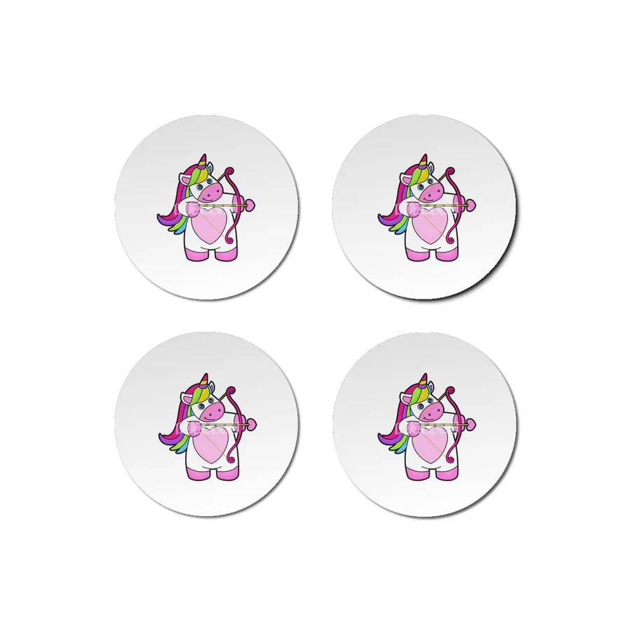 Unicorn as Archer with Bow & Arrow Bardak Altlığı
