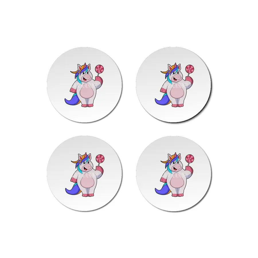 Unicorn with Lollipop Bardak Altlığı