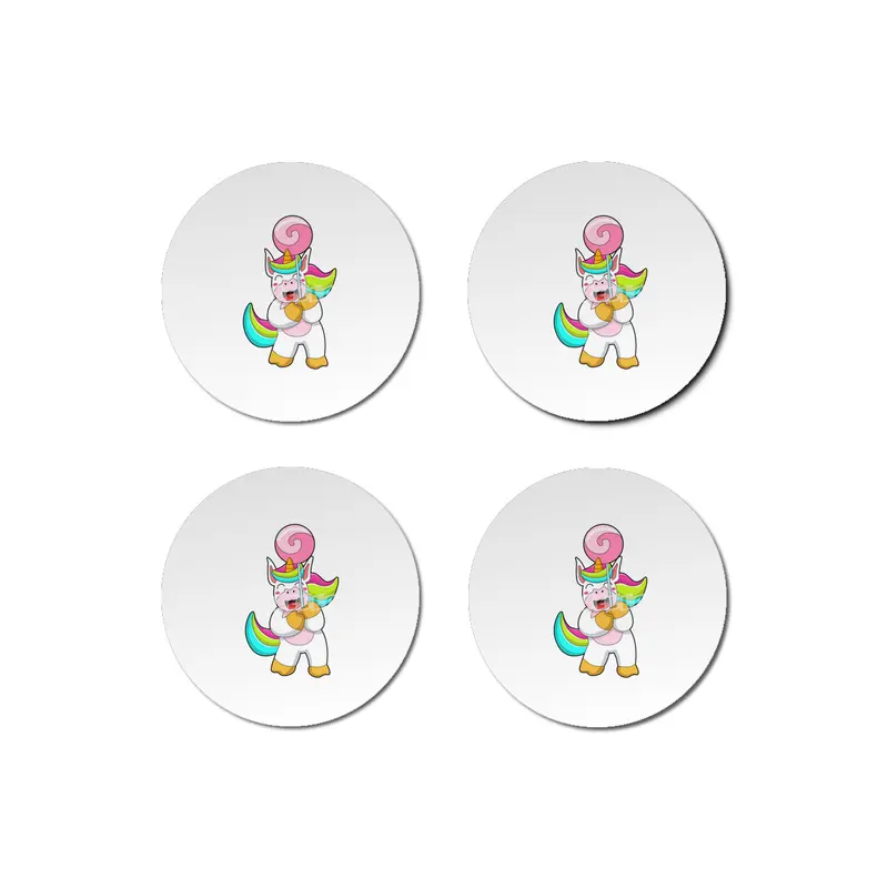 Unicorn with Lollipop Bardak Altlığı