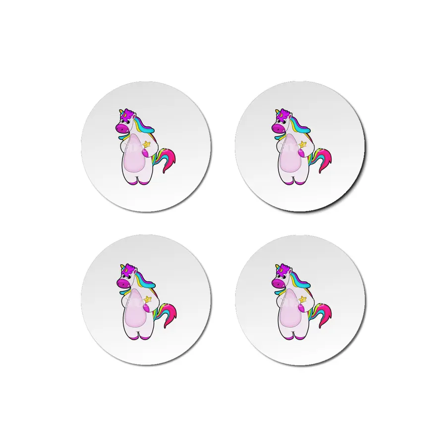Unicorn with Star Bardak Altlığı