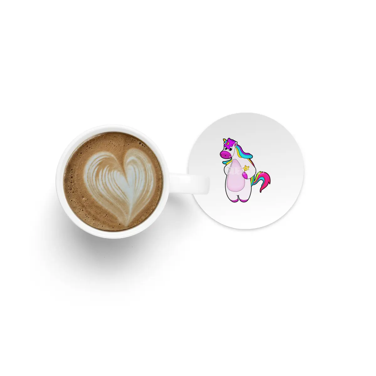 Unicorn with Star Bardak Altlığı