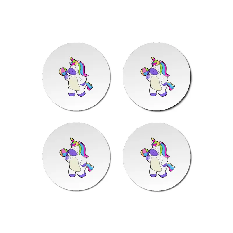 Unicorn with Volleyball Bardak Altlığı
