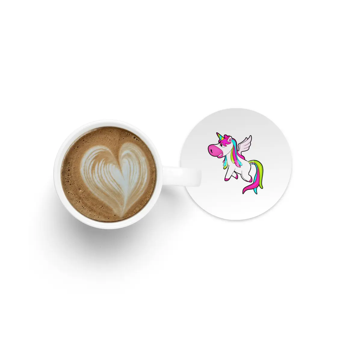 Unicorn with Wings Bardak Altlığı