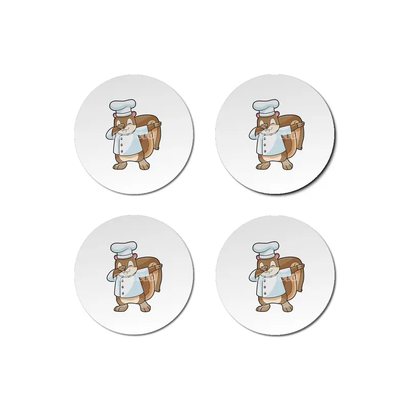 Squirrel as Cook with Cooking apron Bardak Altlığı
