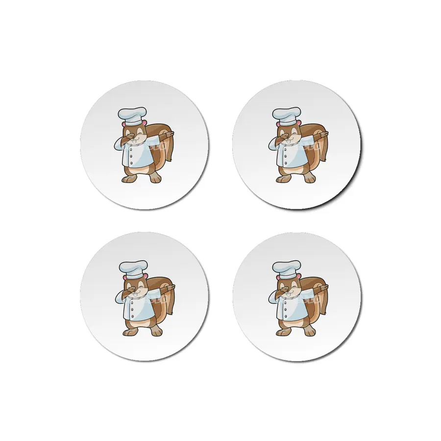 Squirrel as Cook with Cooking apron Bardak Altlığı