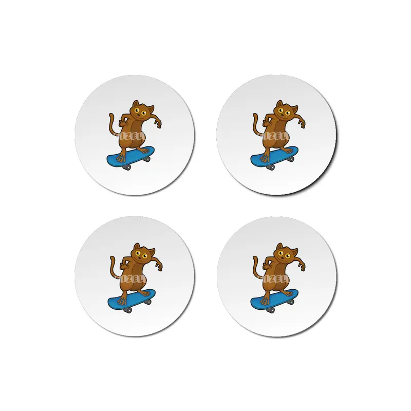 Tarsier as Skater with Skateboard Bardak Altlığı