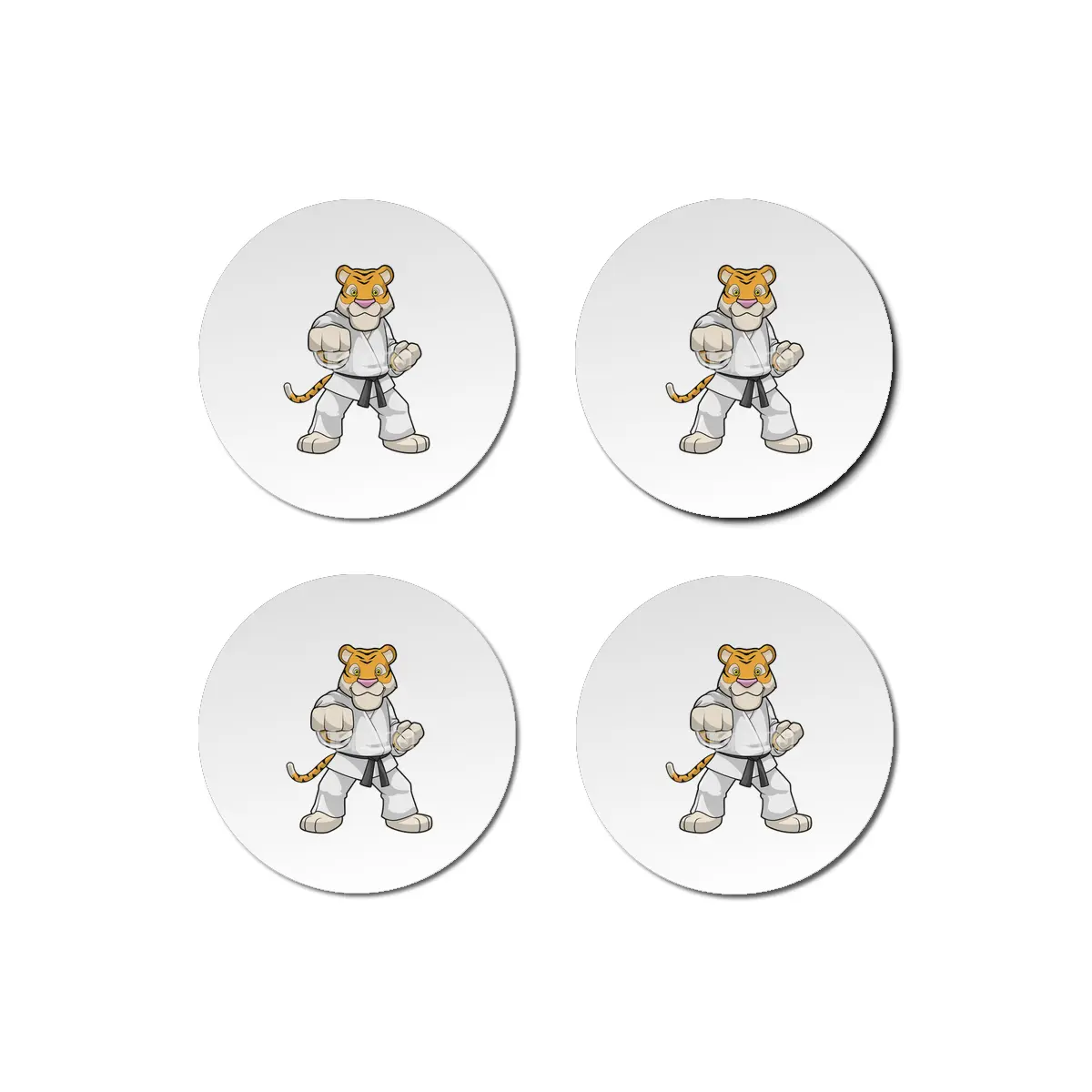 Tiger at Martial arts Karate Bardak Altlığı