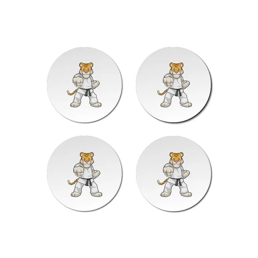 Tiger at Martial arts Karate Bardak Altlığı