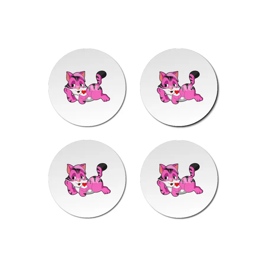 Tiger with Heart Bardak Altlığı