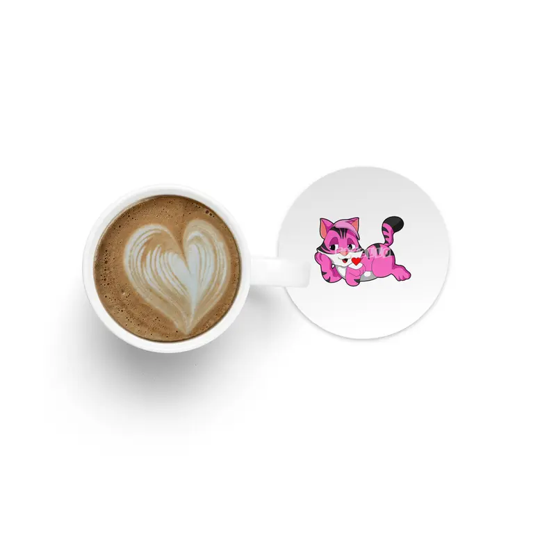 Tiger with Heart Bardak Altlığı