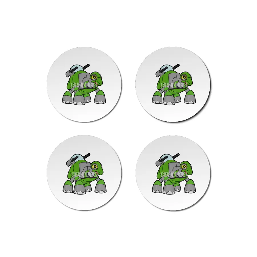 Turtle as Robot with Cannons Bardak Altlığı