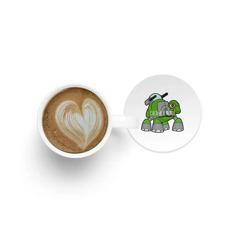Turtle as Robot with Cannons Bardak Altlığı