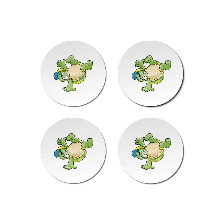 Turtle at Hip Hop break dance with Cap Bardak Altlığı
