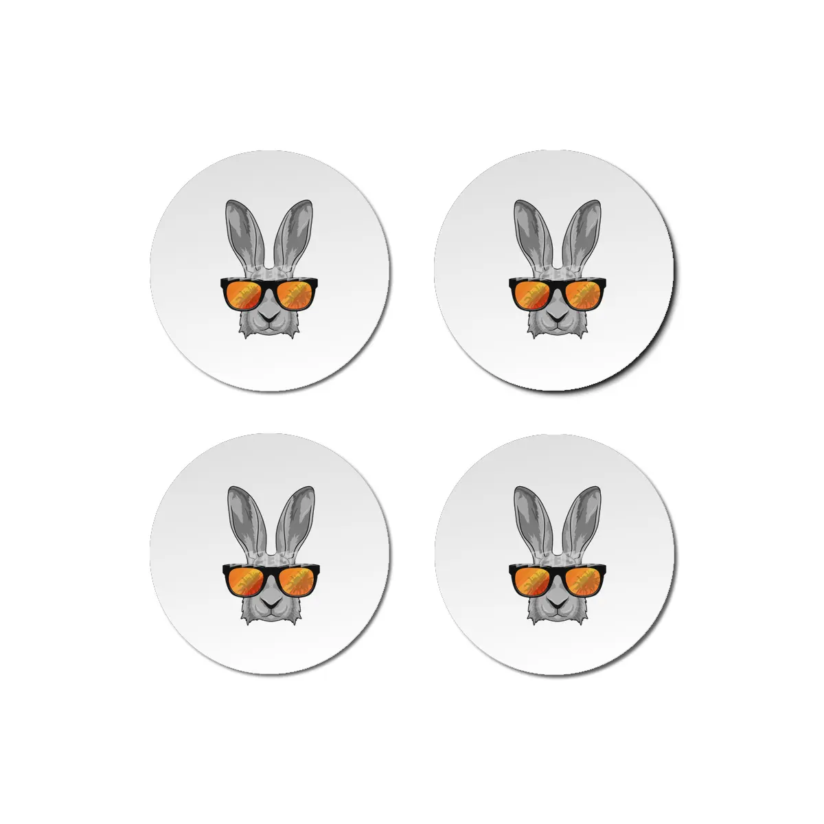 Rabbit with Sunglasses Bardak Altlığı