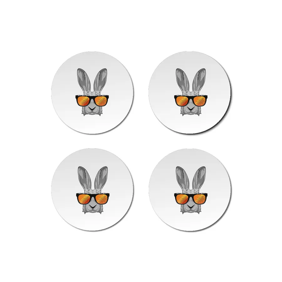 Rabbit with Sunglasses Bardak Altlığı
