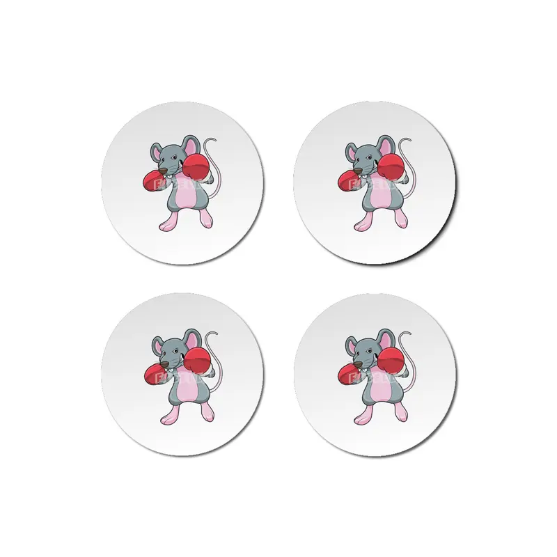 Rat at Boxing with Boxing gloves Bardak Altlığı