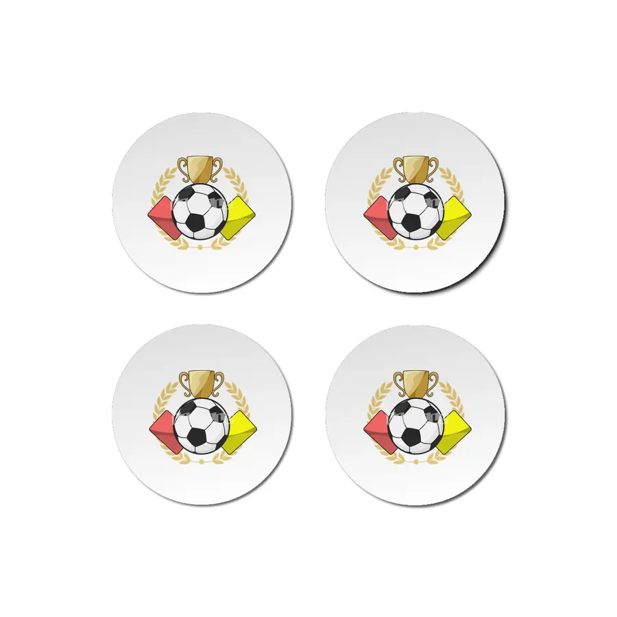 Soccer red & yellow card Trophy Bardak Altlığı