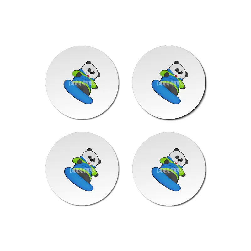 Panda as Snowboarder with Snowboard Bardak Altlığı