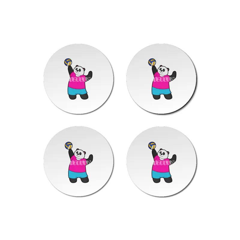 Panda as Volleyball player with Volleyball Bardak Altlığı