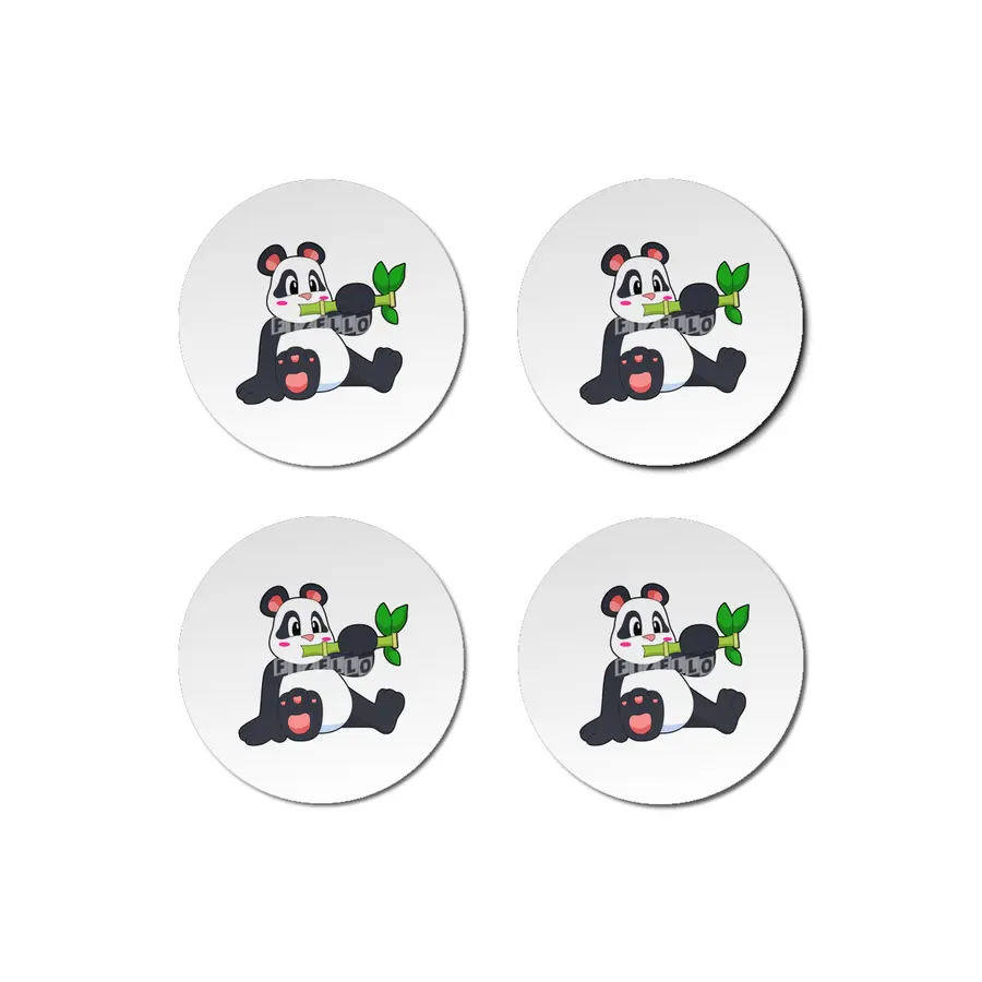 Panda with Bamboo Bardak Altlığı
