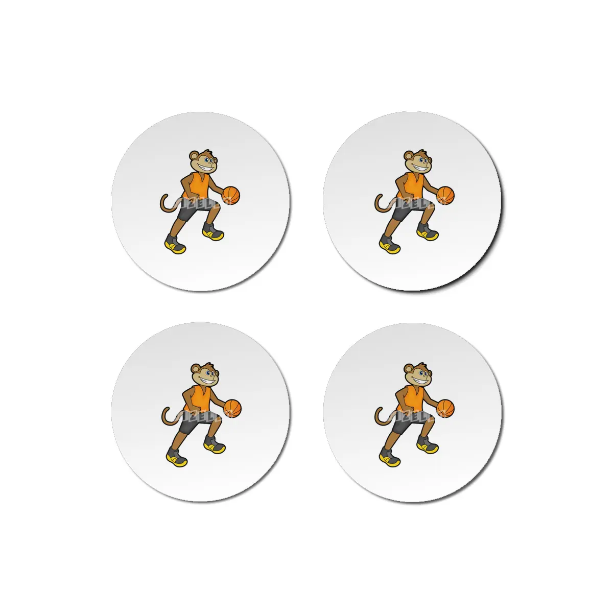 Monkey at Basketball Sports Bardak Altlığı