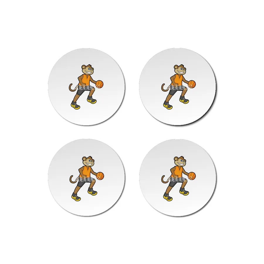 Monkey at Basketball Sports Bardak Altlığı