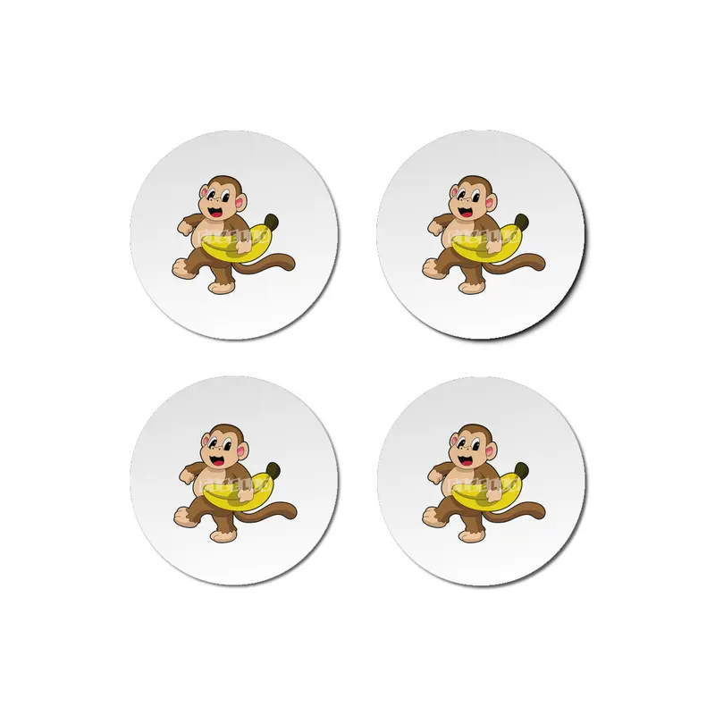 Monkey at Running with Banana Bardak Altlığı