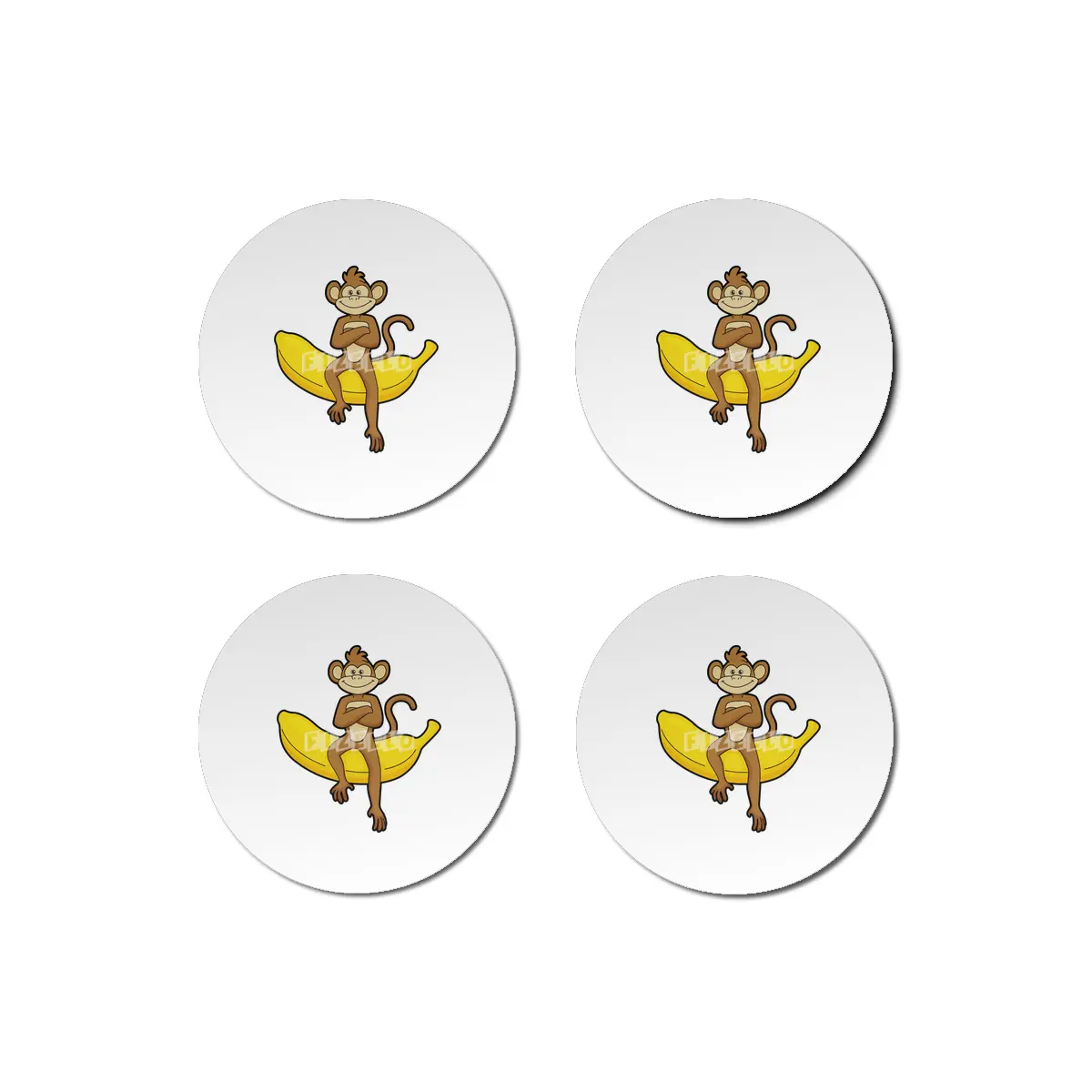 Monkey with Banana Bardak Altlığı