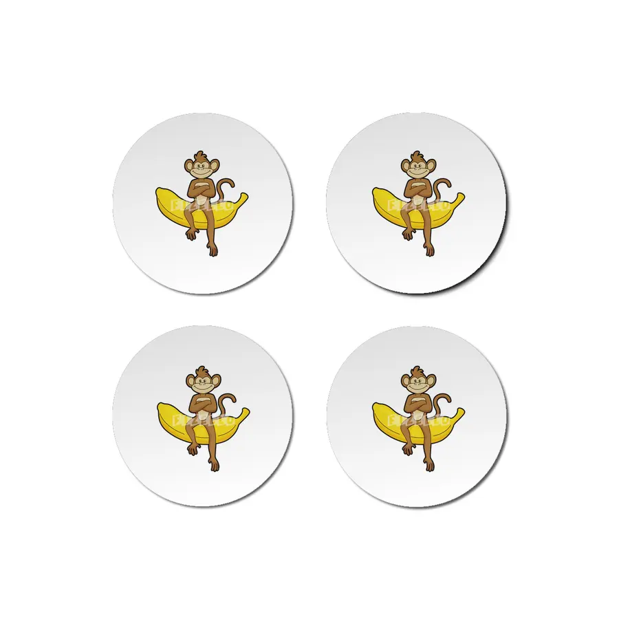 Monkey with Banana Bardak Altlığı