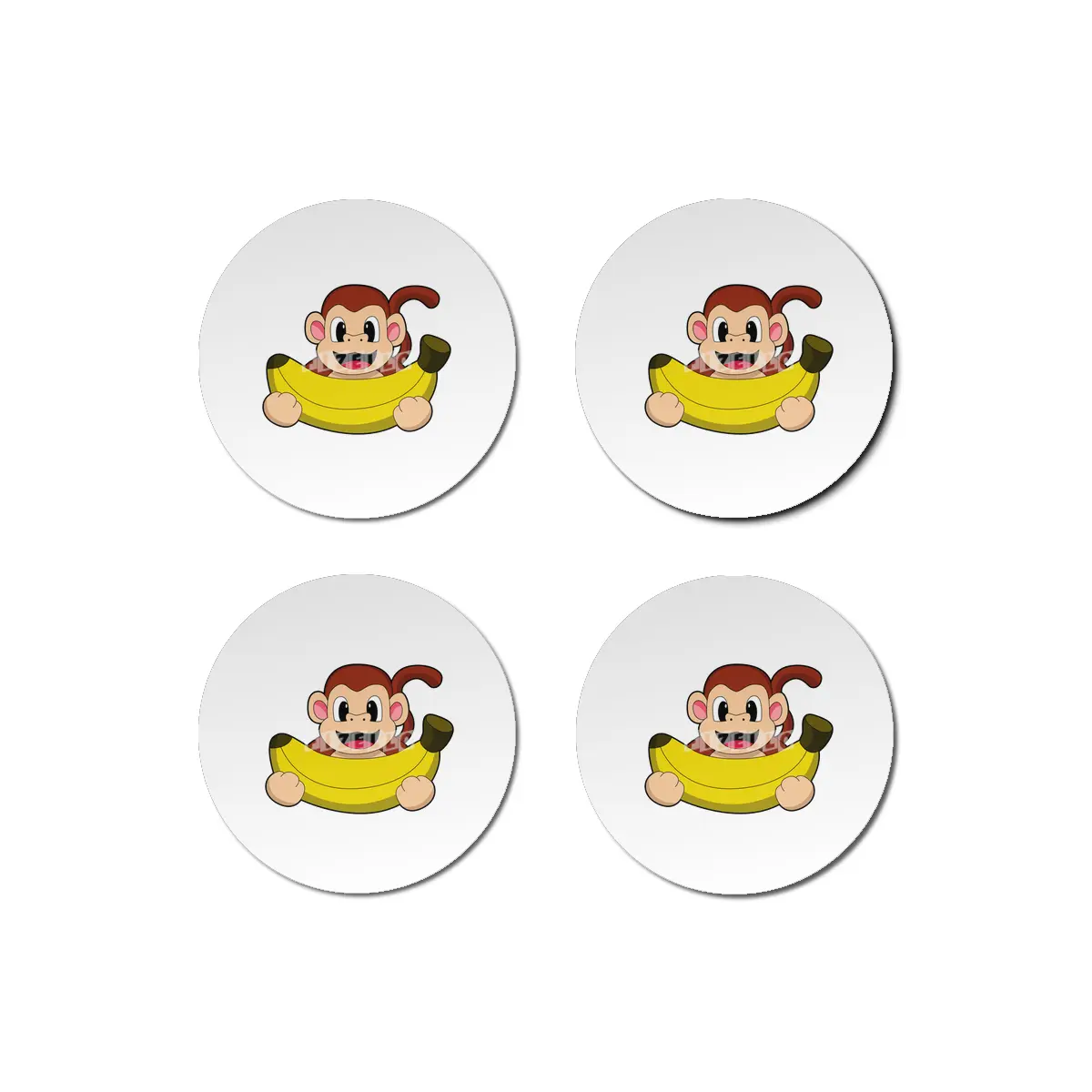 Monkey with Banana Bardak Altlığı