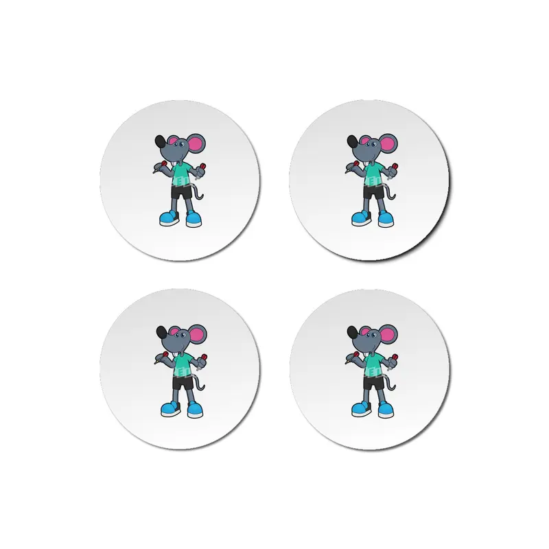 Mouse as Dart player with Darts Bardak Altlığı