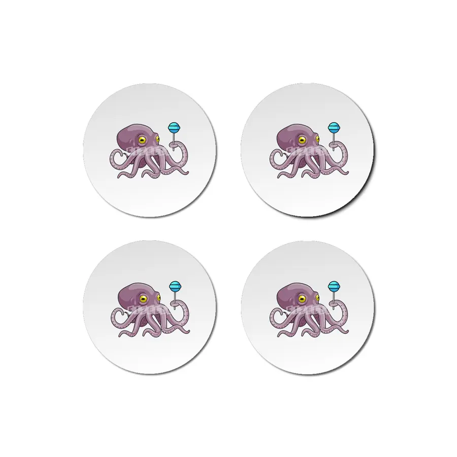 Octopus with Lollipop Bardak Altlığı