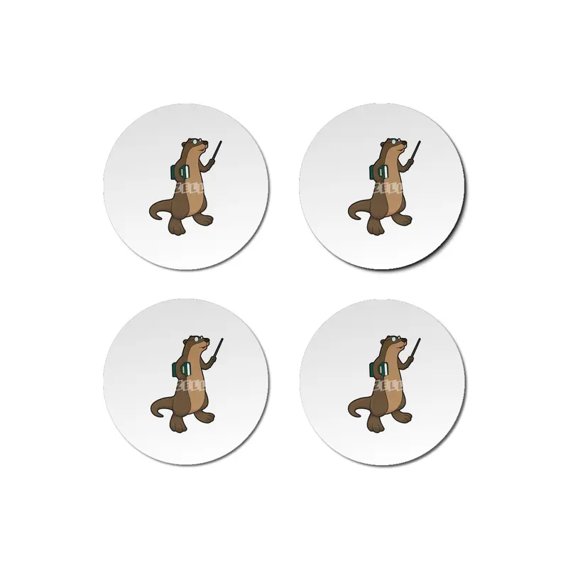 Otter as Teacher with Book & Pointer Bardak Altlığı