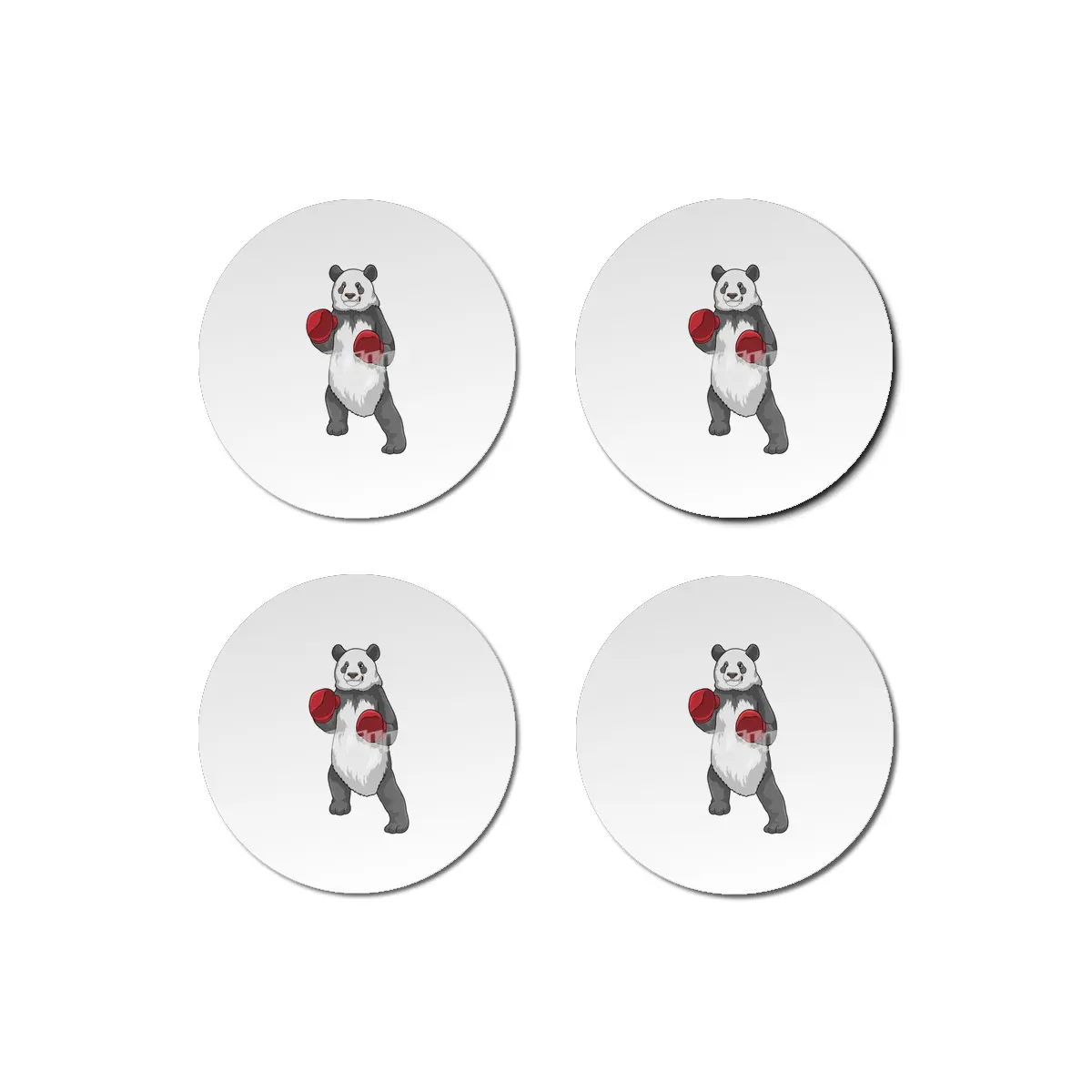 Panda as Boxer with Boxing gloves Bardak Altlığı