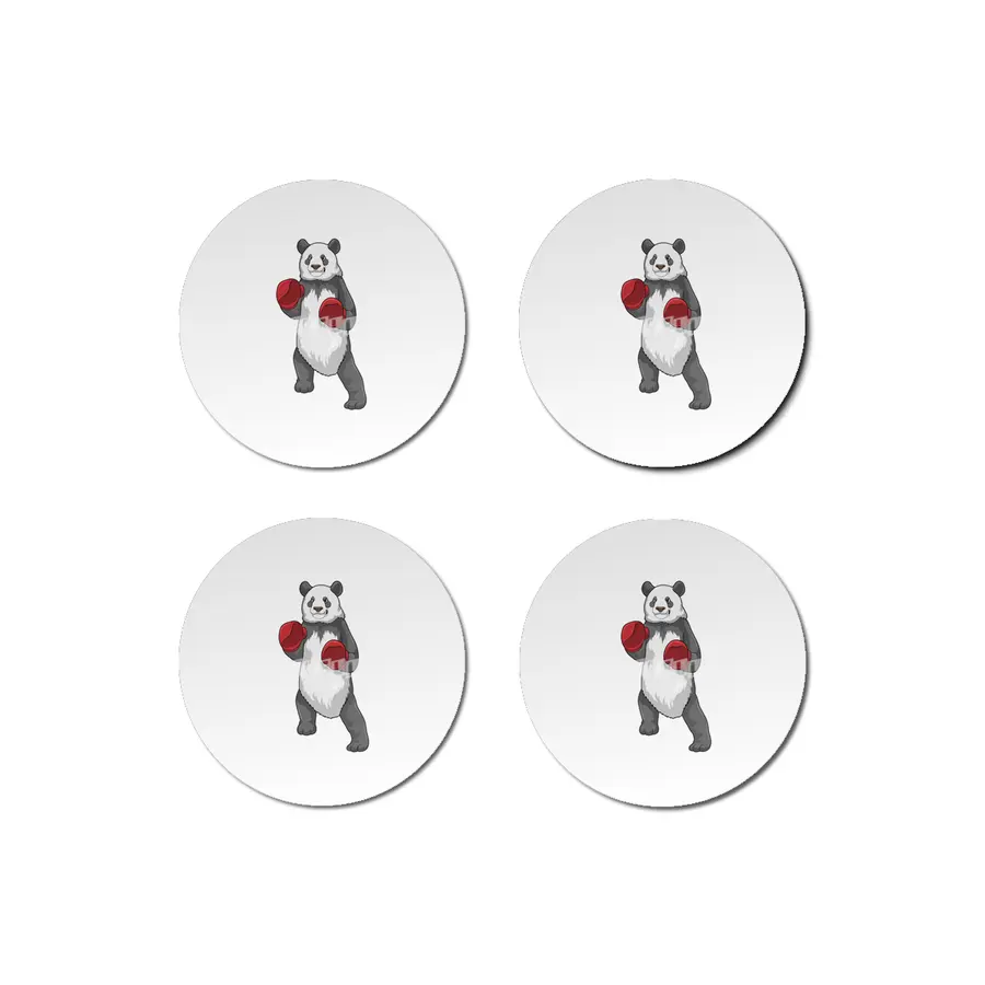 Panda as Boxer with Boxing gloves Bardak Altlığı