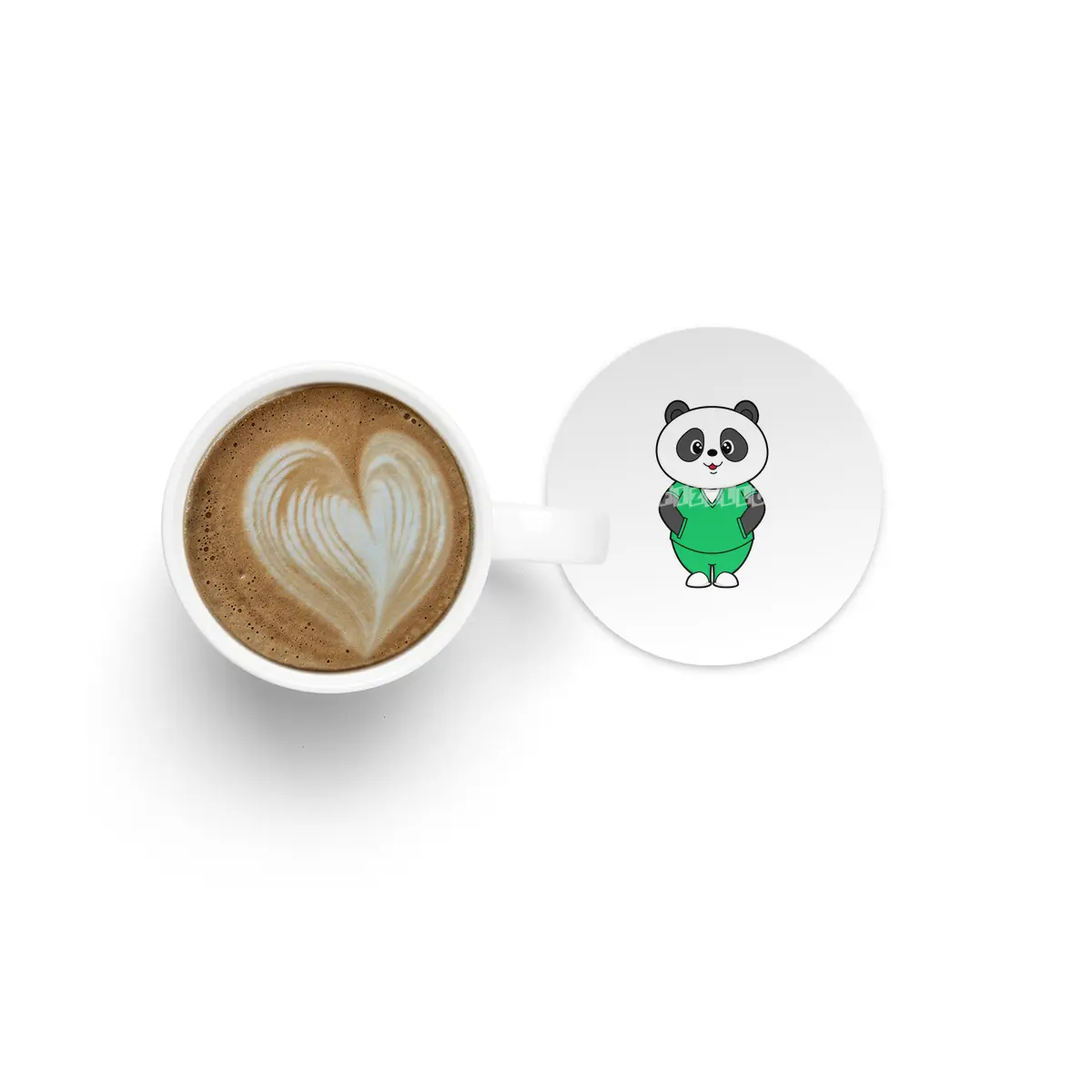 Panda as Nurse with Smock Bardak Altlığı