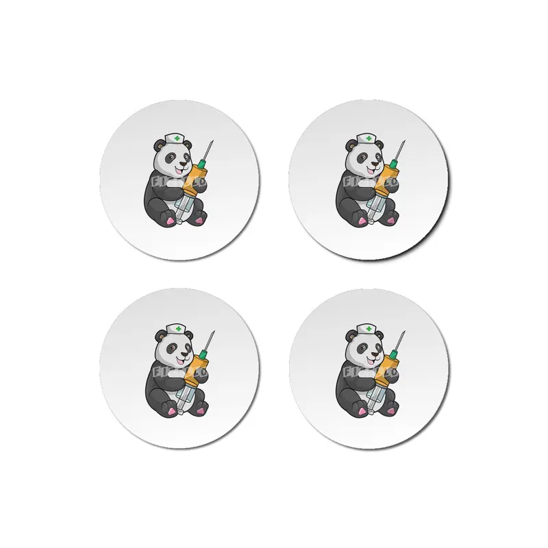 Panda as Nurse with Syringe Bardak Altlığı