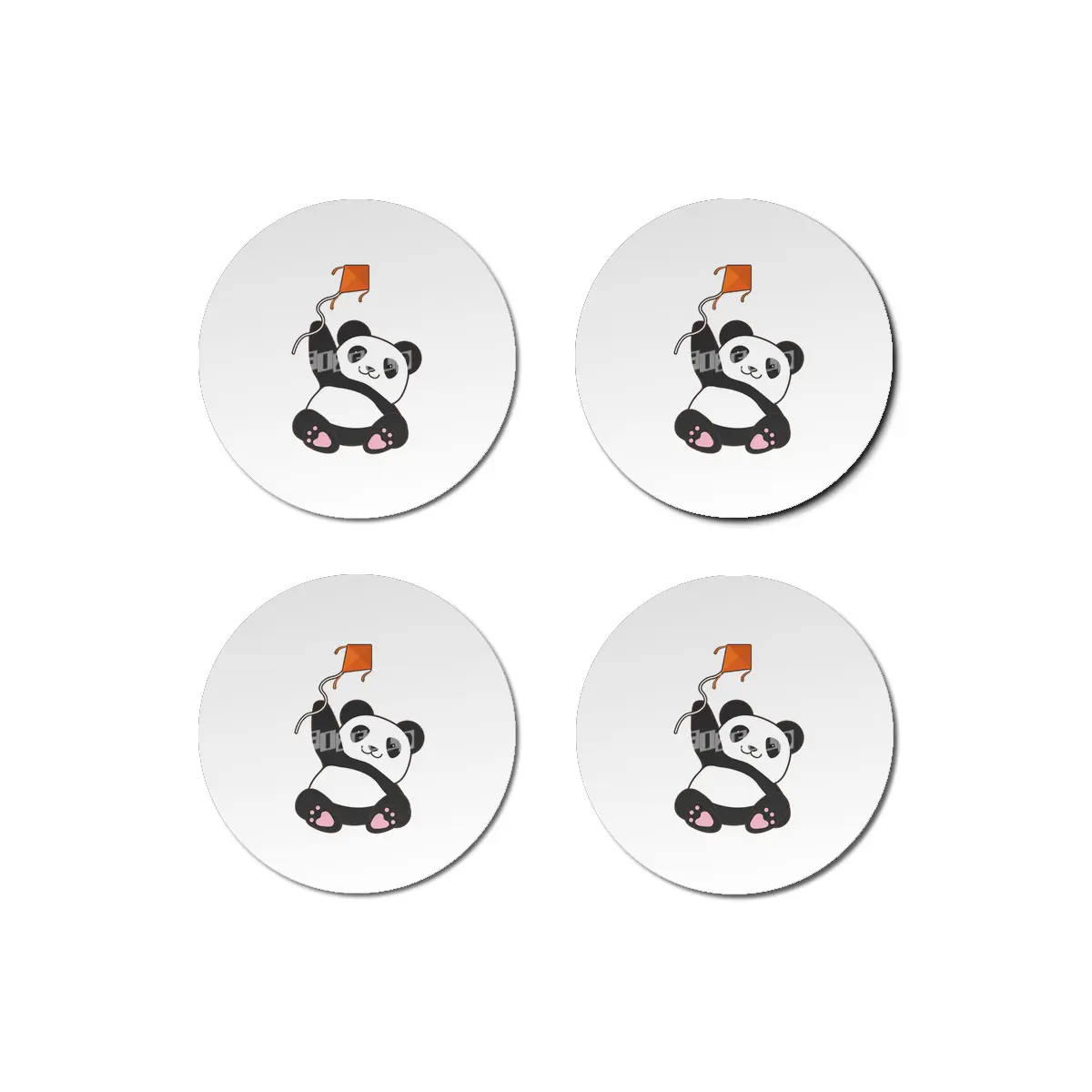 Panda with Kite Bardak Altlığı