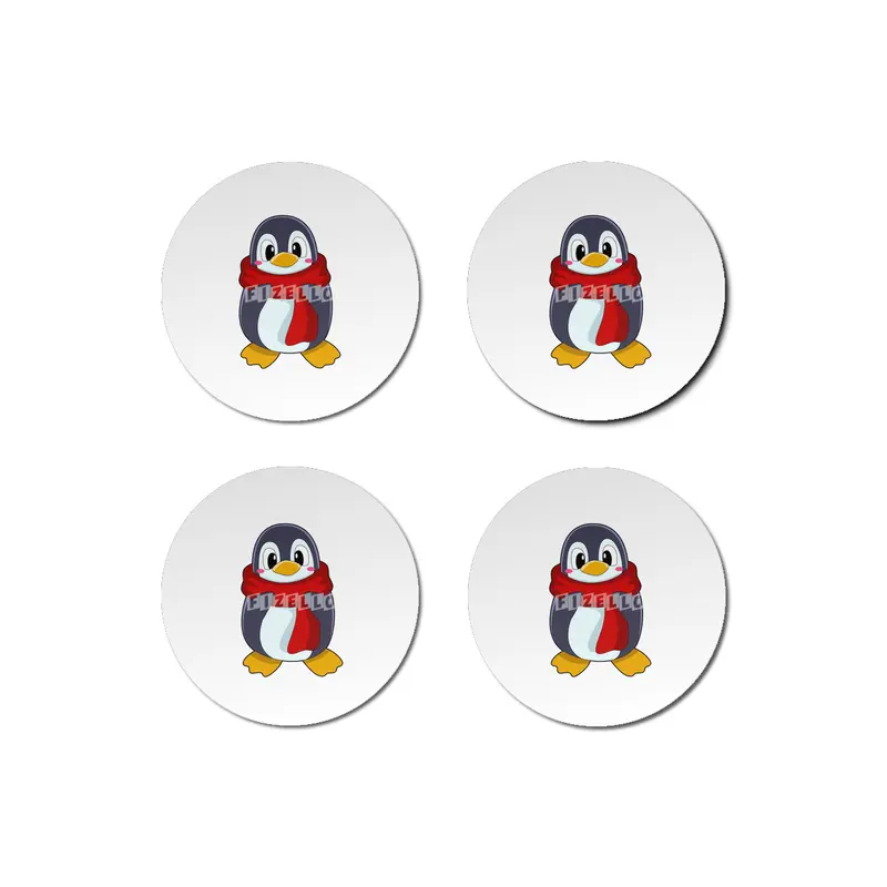 Penguin with Scarf Bardak Altlığı