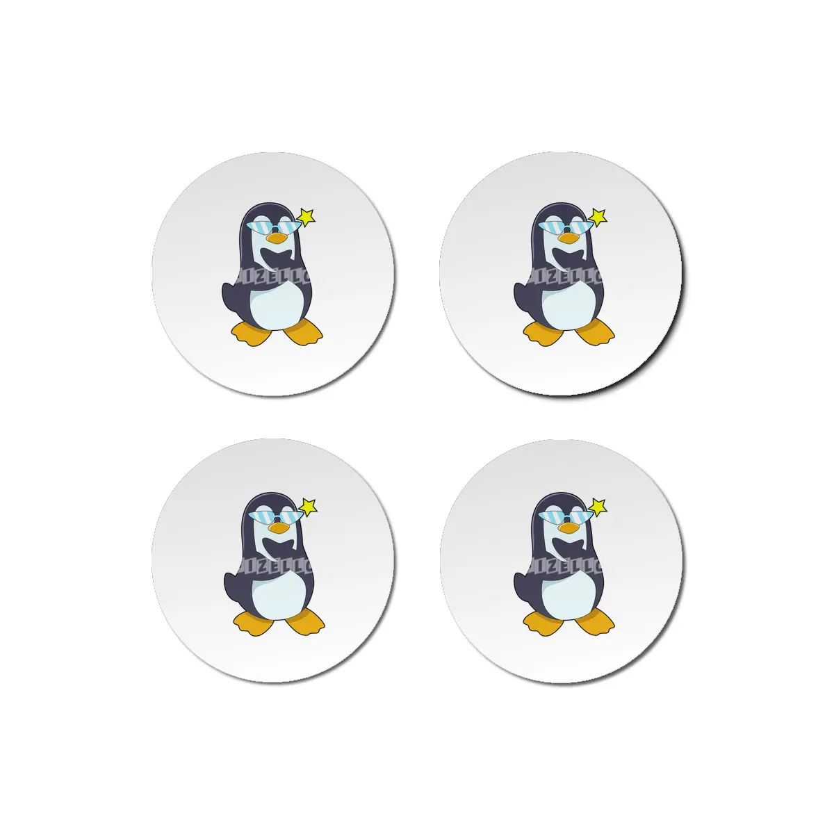 Penguin with Sunglasses Bardak Altlığı