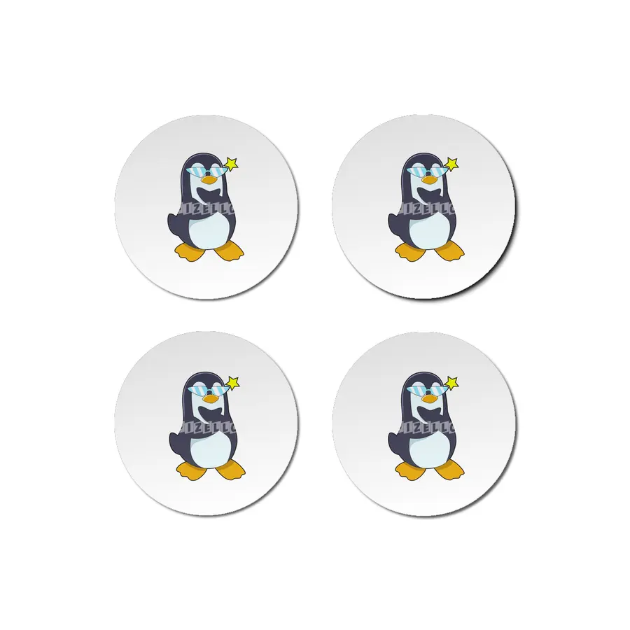 Penguin with Sunglasses Bardak Altlığı
