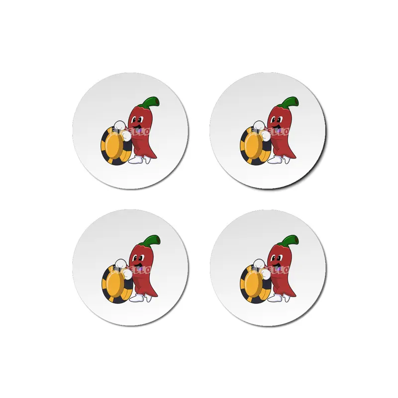 Pepper at Poker with Poker chips Bardak Altlığı