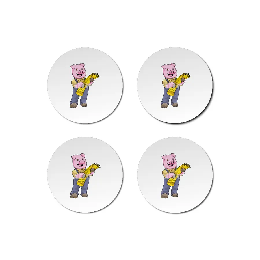 Pig as Farmer with Straw Bardak Altlığı